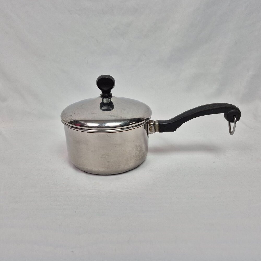 Farberware 1qt Saucepan UV w/Lid Stainless Steel Aluminum Clad USA VINTAGE!!!